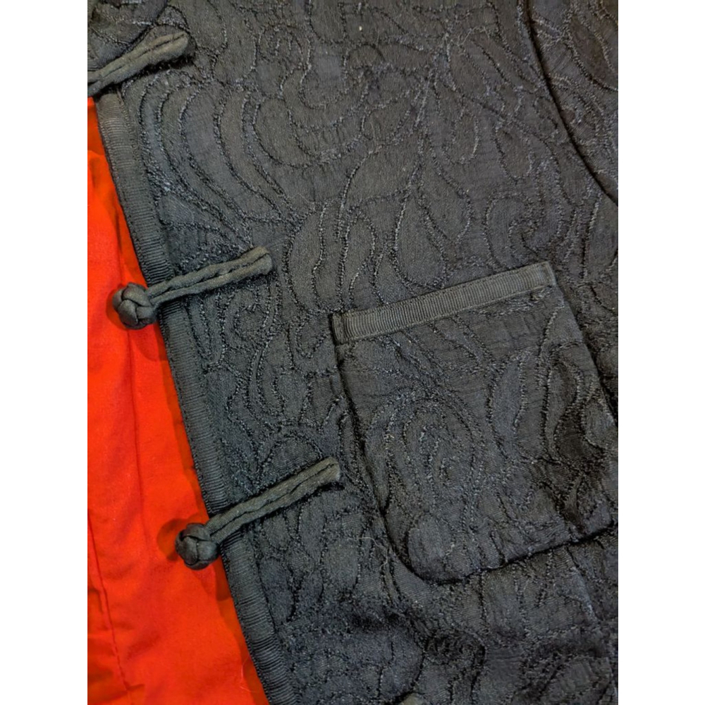 Lucky Brand Mandarin Collar Black Lace Jacket Small blazer Asian inspired - Picture 5 of 10